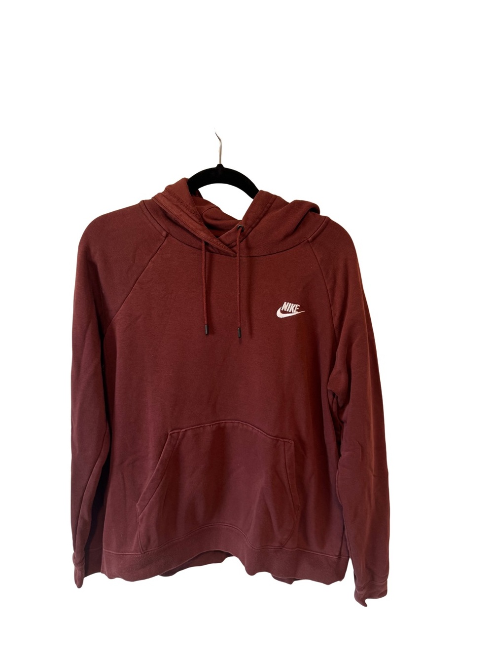 Nike Sportswear Club Fleece Hoodie Size L Mauve Brown Pullover Sweatshirt